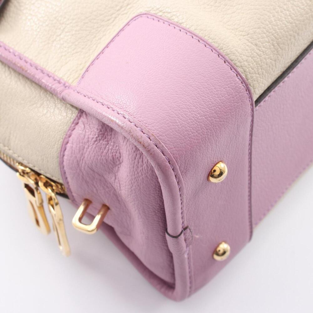 Loewe Amazona 28 Handbag, Leather, Women's, Ivory, Purple, Bordeaux - Picture 5 of 8
